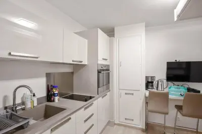 Cuisine ou kitchenette dans l'établissement Beautiful and modern studio for 2 near Bastille