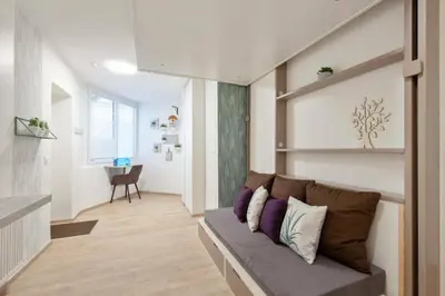 Coin salon dans l'établissement Beautiful and modern studio for 2 near Bastille