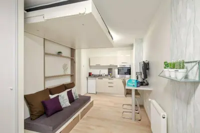Cuisine ou kitchenette dans l'établissement Beautiful and modern studio for 2 near Bastille