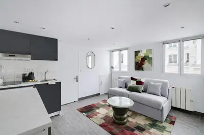 Cuisine ou kitchenette dans l'établissement Cozy Studio A C 2P - Sentier