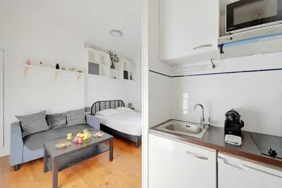 Cuisine ou kitchenette dans l'établissement Elegant Studio 2P – Paris 14