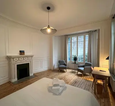 Un ou plusieurs lits dans un hébergement de l'établissement Finestate Coliving Dupleix
