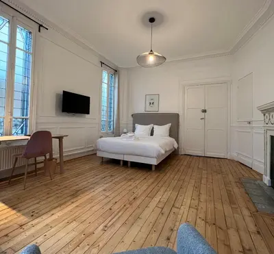 Un ou plusieurs lits dans un hébergement de l'établissement Finestate Coliving Dupleix