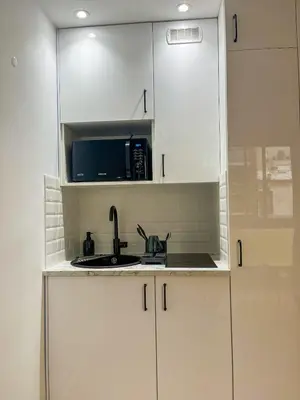Cuisine ou kitchenette dans l'établissement Bright Apartment in Paris Convention and Paris Expo