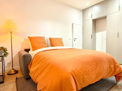 Un ou plusieurs lits dans un hébergement de l'établissement Cozy Latin Quarter Stay near the Seine & Metro & For 4 N6-10
