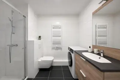 Salle de bains dans l'établissement Magnifique Studio au bord de la Seine
