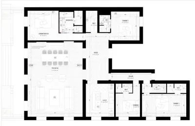 Plan de l'établissement Prestigious Avenue Foch Apartment with Private Garden