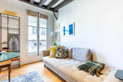Coin salon dans l'établissement GuestReady - Cozy apartment for 2 near Les Halles
