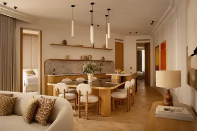 Coin salon dans l'établissement Wagram 85 - Luxury Apartments