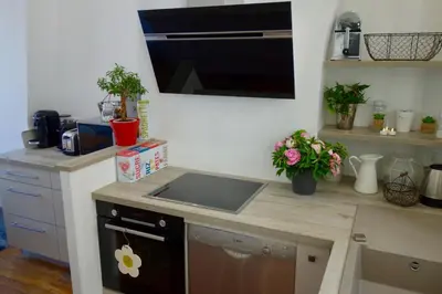 Cuisine ou kitchenette dans l'établissement Cuvier