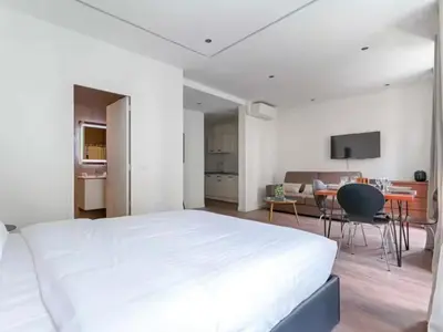 Un ou plusieurs lits dans un hébergement de l'établissement UrbanFlat 203 - Beautiful Studio in the center of Paris