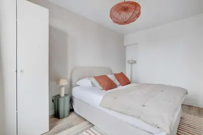 Un ou plusieurs lits dans un hébergement de l'établissement Bright apartment 1BDR 4P - Ivry-sur-Seine