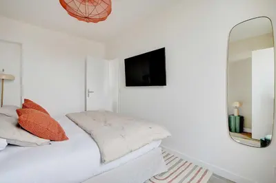 Un ou plusieurs lits dans un hébergement de l'établissement Bright apartment 1BDR 4P - Ivry-sur-Seine