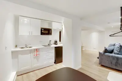 Cuisine ou kitchenette dans l'établissement Studio chaleureux & équipé au centre de Paris