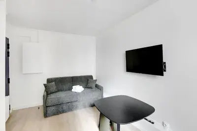 Télévision ou salle de divertissement dans l'établissement Appartement cosy & central au cœur de Paris
