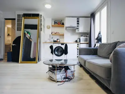 Coin salon dans l'établissement Charmant studio au cœur du Marais Paris 3ᵉ