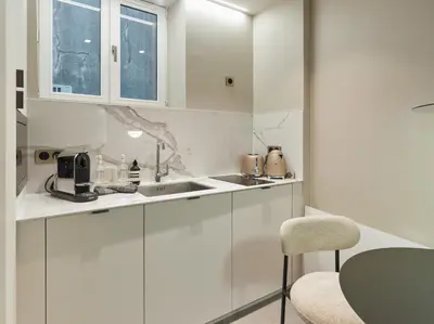 Cuisine ou kitchenette dans l'établissement Maison Marais