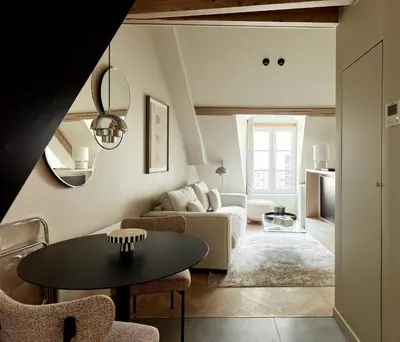 Coin salon dans l'établissement Luxury Flat in Le Marais