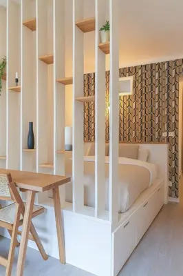 Un ou plusieurs lits dans un hébergement de l'établissement Appartement au cœur du 16e, proche Tour Eiffel