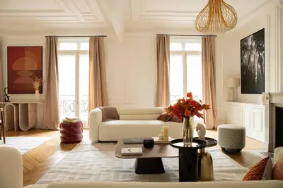 Coin salon dans l'établissement Maison V - Saint-Germain Luxury Residence