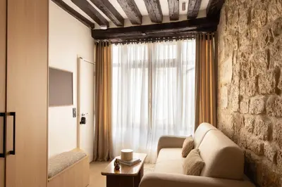 Coin salon dans l'établissement Modern apartment -AC-1BR-4P-Panthéon