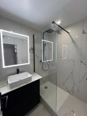 Salle de bains dans l'établissement Appartement Paris 19