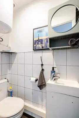 Salle de bains dans l'établissement Studio type chambre d'hôtel - Proche Gare de Lyon