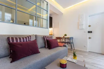 Coin salon dans l'établissement Cosy flat 3P- Le Marais 2