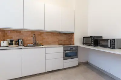 Cuisine ou kitchenette dans l'établissement Modern air-conditioned apartment Arc de Triomphe