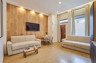 Coin salon dans l'établissement Superb apartment Le Marais