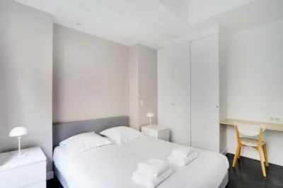 Un ou plusieurs lits dans un hébergement de l'établissement Superb apartment -1BR 2P - Sentier