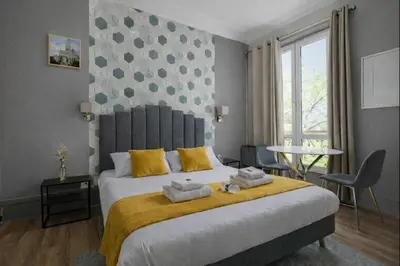 Un ou plusieurs lits dans un hébergement de l'établissement Charming Studio - 2P - Near Gare de l'Est
