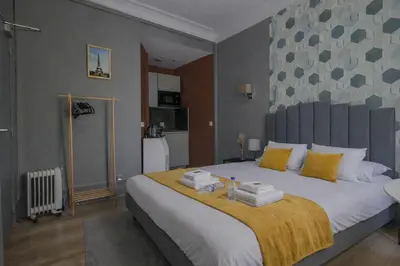 Un ou plusieurs lits dans un hébergement de l'établissement Charming Studio - 2P - Near Gare de l'Est