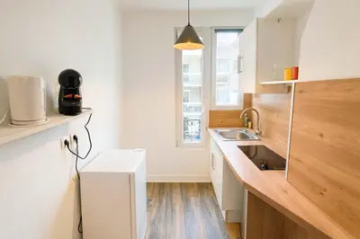 Cuisine ou kitchenette dans l'établissement Charmant appartement Paris 12 pour 4 personnes