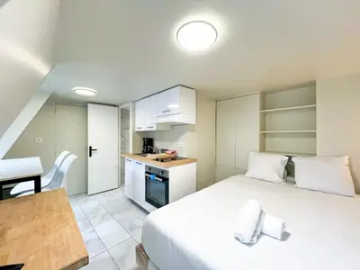 Cuisine ou kitchenette dans l'établissement Studio 11 - Paris Faubourg Bail Mobilite