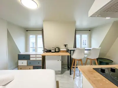 Cuisine ou kitchenette dans l'établissement Studio 11 - Paris Faubourg Bail Mobilite