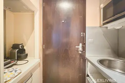Cuisine ou kitchenette dans l'établissement Idéal studio dans Paris 05ème