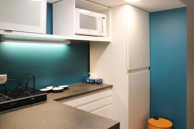 Cuisine ou kitchenette dans l'établissement Bel appartement - Musée du Louvre