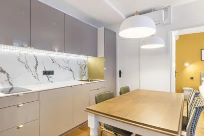 Cuisine ou kitchenette dans l'établissement Fantasia