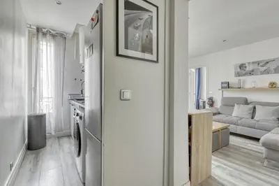 Coin salon dans l'établissement Le Pajol - Appartement Paris 18eme