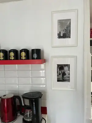 Cuisine ou kitchenette dans l'établissement Joli petit duplex lumineux et au calme