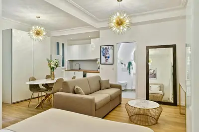 Coin salon dans l'établissement Stylish loft - Arc de Triomphe