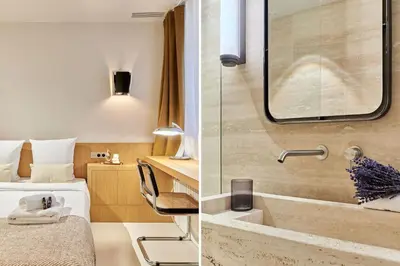 Un ou plusieurs lits dans un hébergement de l'établissement Sublim apartment Montaigne-Eiffel Tower