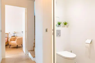 Salle de bains dans l'établissement Superbe Duplex neuf - Paris 16