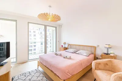 Un ou plusieurs lits dans un hébergement de l'établissement Superbe Duplex neuf - Paris 16