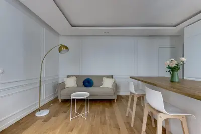 Coin salon dans l'établissement Bel appartement au coeur de Paris