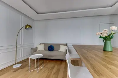 Coin salon dans l'établissement Bel appartement au coeur de Paris