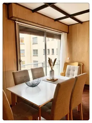 Coin salon dans l'établissement 3 beds-120m2-Terrace & Parking Near La Defense and Champs Elysees