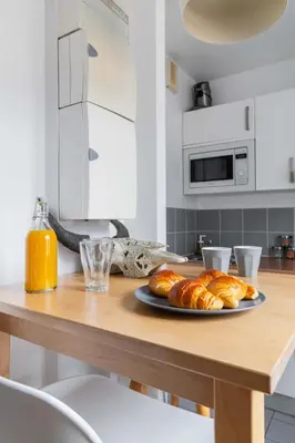 Cuisine ou kitchenette dans l'établissement 505- Charmant studio jardins des plantes -Paris 5