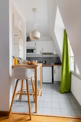 Cuisine ou kitchenette dans l'établissement 505- Charmant studio jardins des plantes -Paris 5